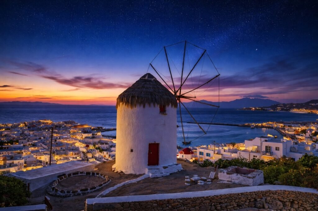 Mykonos Windmills (Soft Morning Light on Iconic Landmarks)