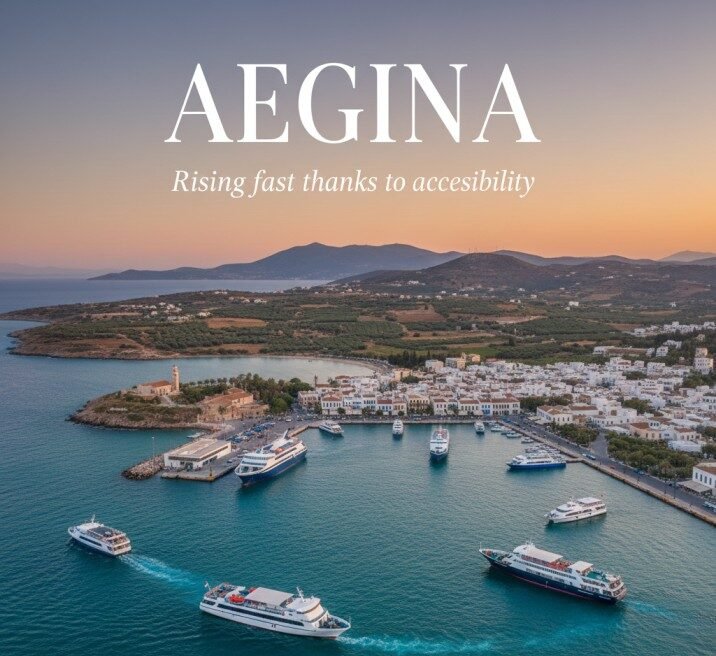 Aegina Rising fast thanks to accessibility