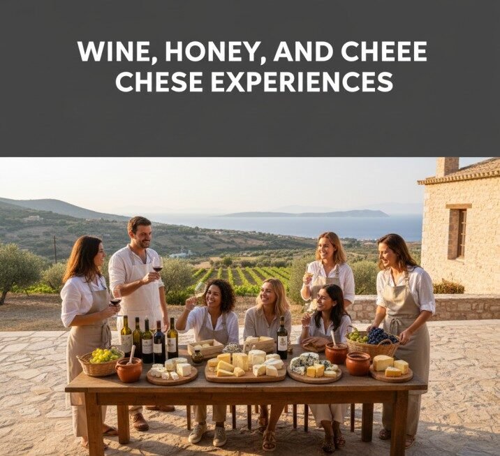 Wine, honey, and cheese experiences